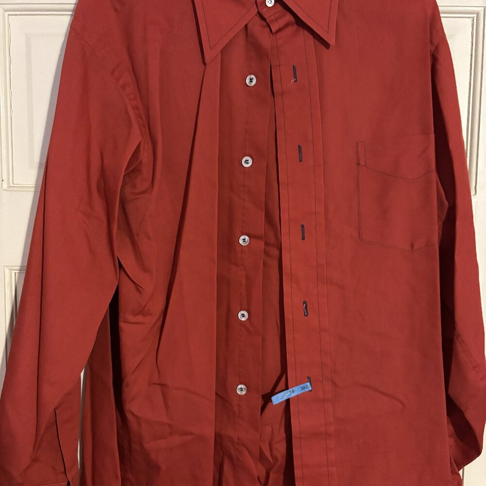 Classic Edward's Men's Shop Shirt, Ochre (15 1/2 - 34)